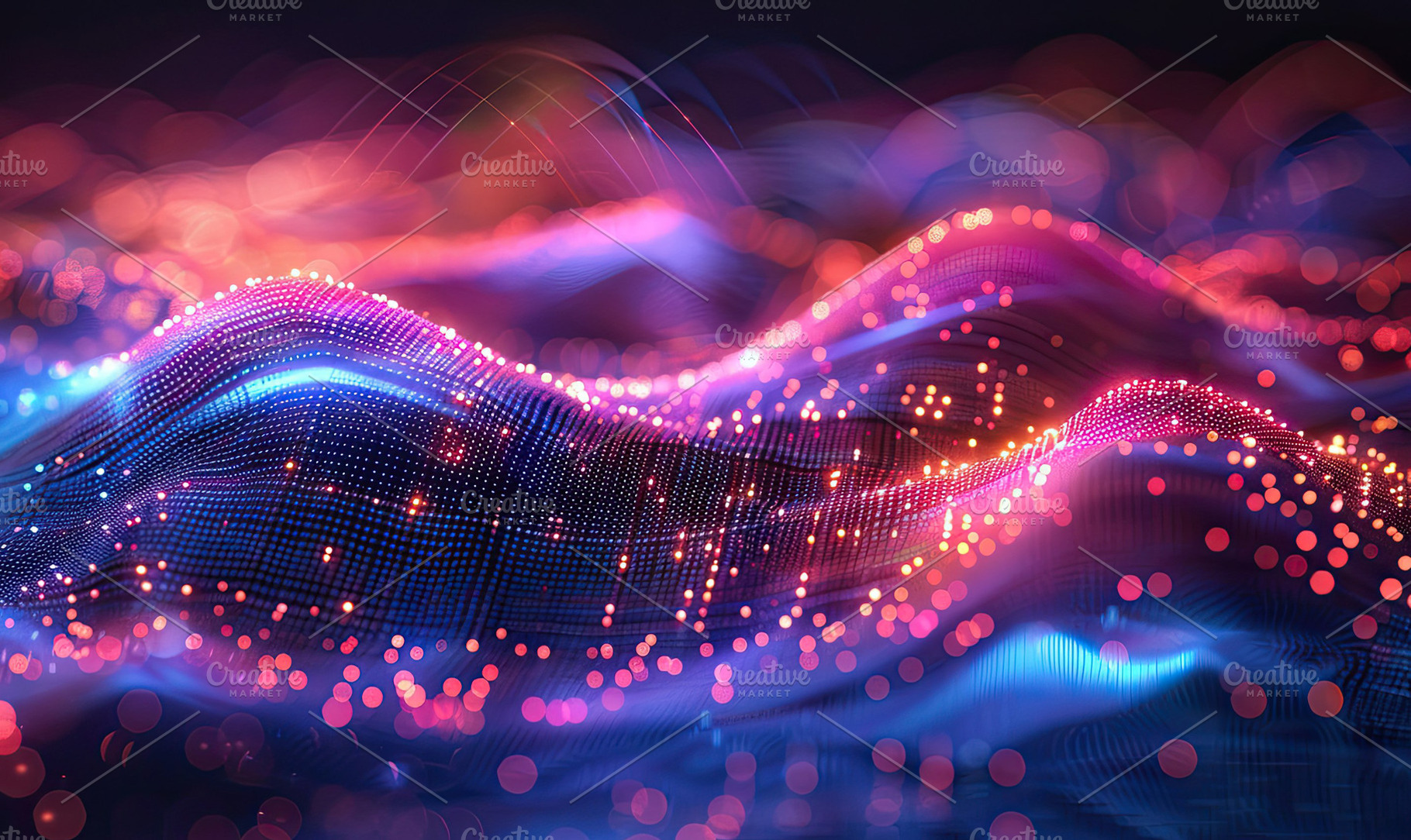 Digital wave illustration that combi, a Photo by LOGOCREATIVE