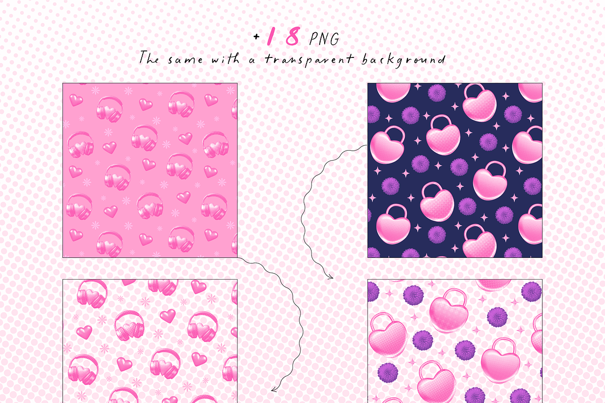 Pink Halftone Collage Elements, an Object Graphic by Animoon (Photo 12 of 19)
