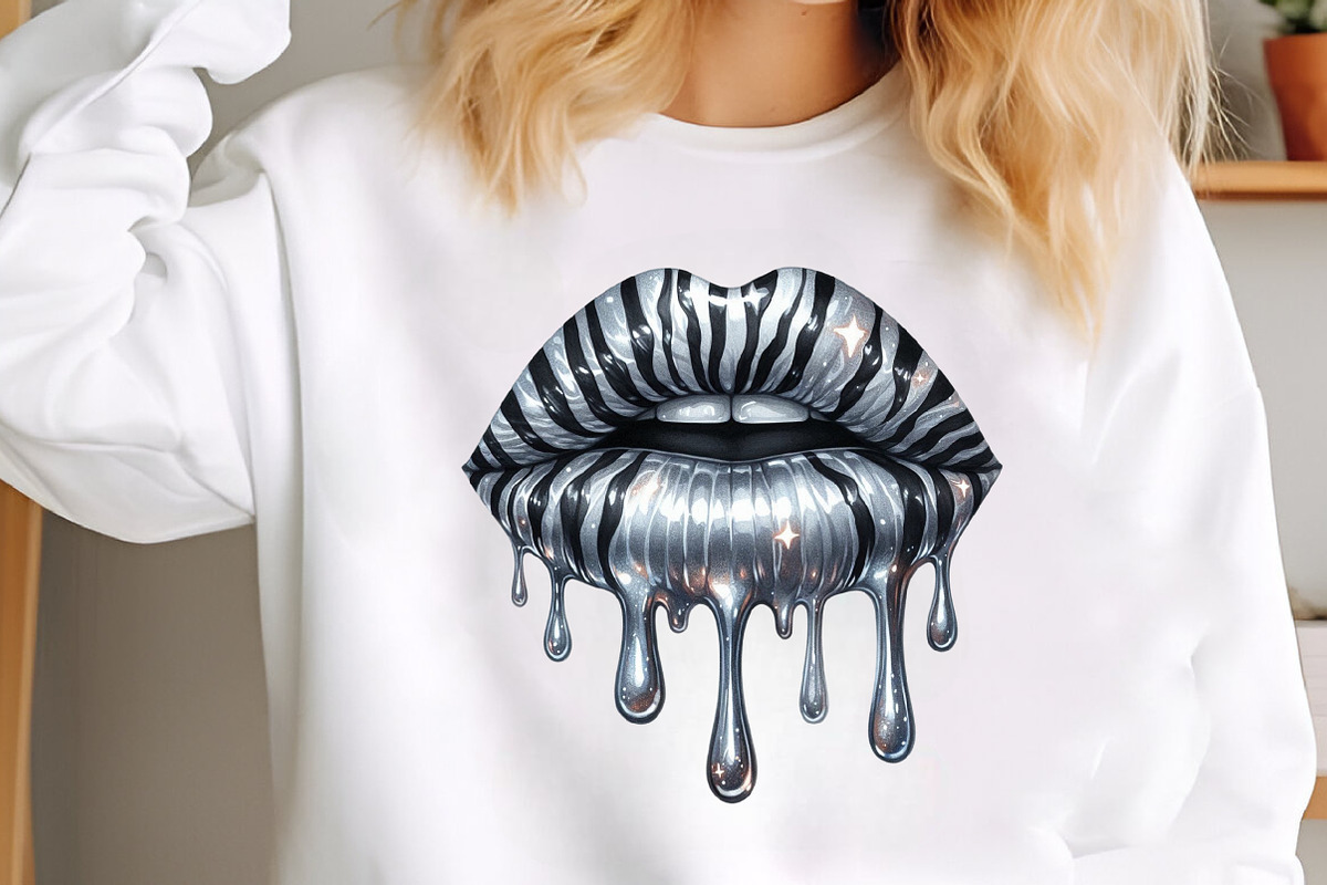 Animal Print Dripping Lips PNG, an Illustration by SinaCreation (Photo 5 of 7)