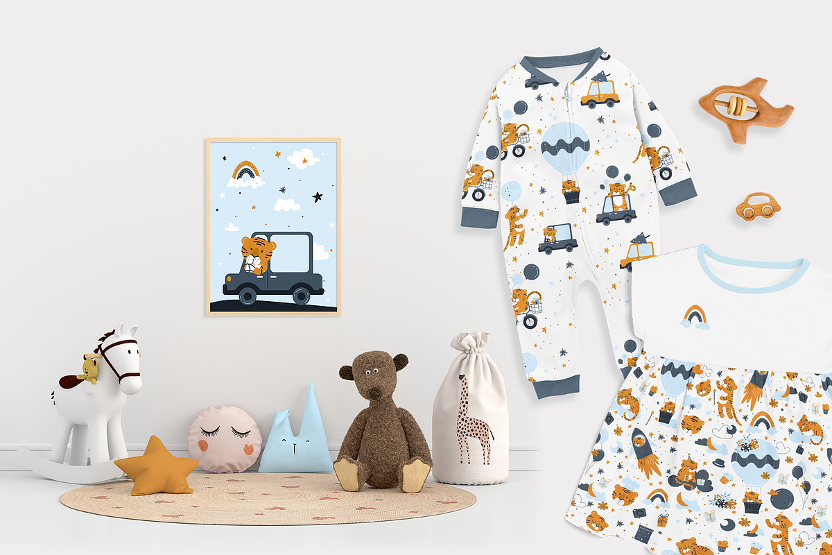Baby tiger. Nursery print, an Animal Illustration by Re_Margarita_Art (Photo 8 of 9)