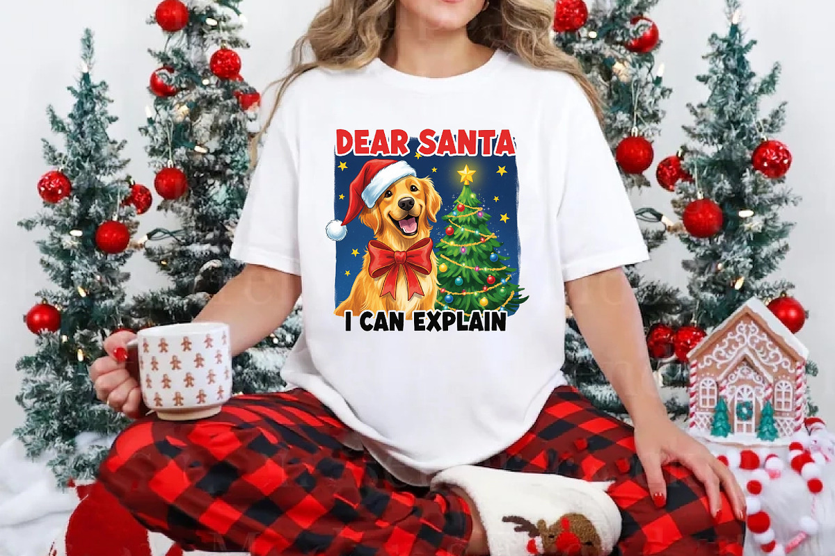 Christmas Funny Dog Dear Santa Png, an Illustration by CreationArt (Photo 4 of 4)