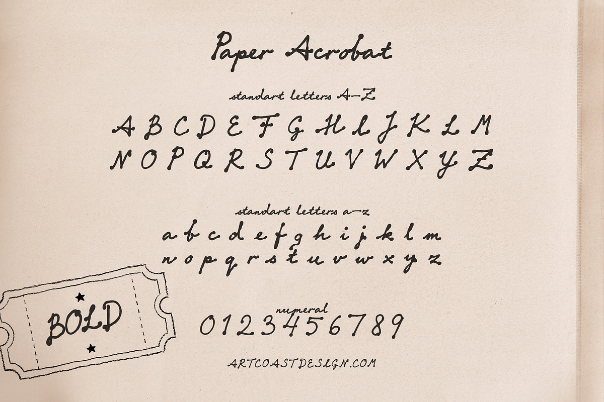 Paper Acrobat – Handwritten Font, a Handwritten Font by nadispasibenko (Photo 9 of 11)