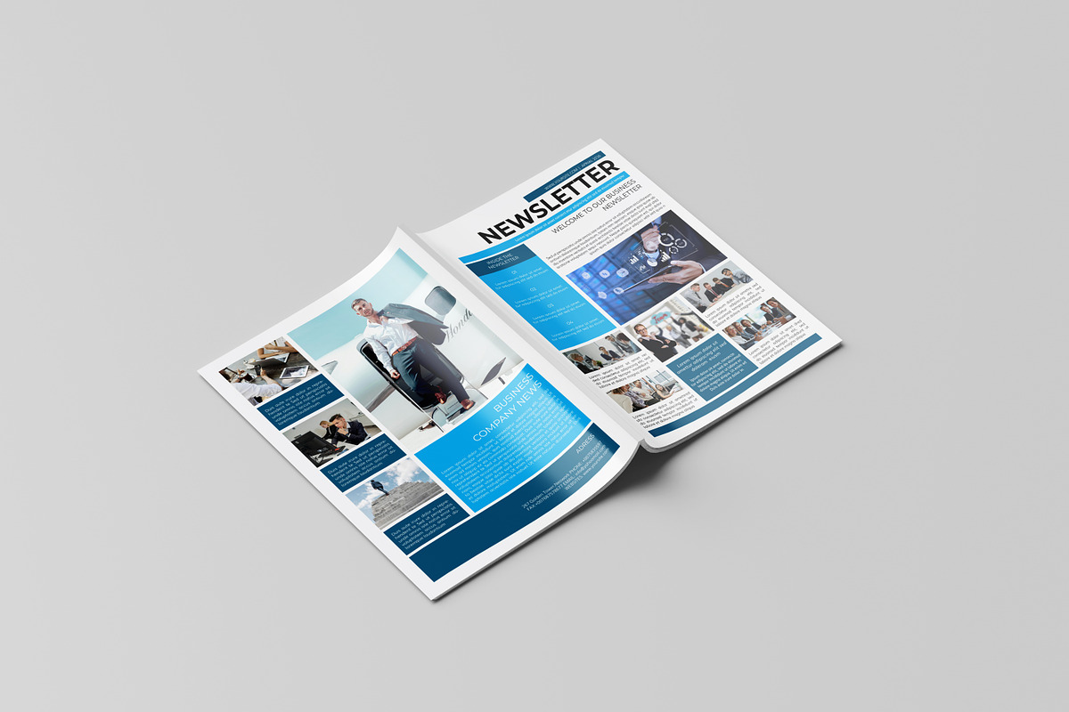 Corporate Newsletter Template, a Brochure Template by retrographix (Photo 8 of 9)