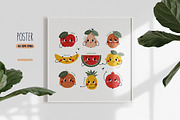 Fruit Clipart PNG, Seamless Patterns, a Food Illustration by Ejevyaka (Thumbnail 3 of 10)