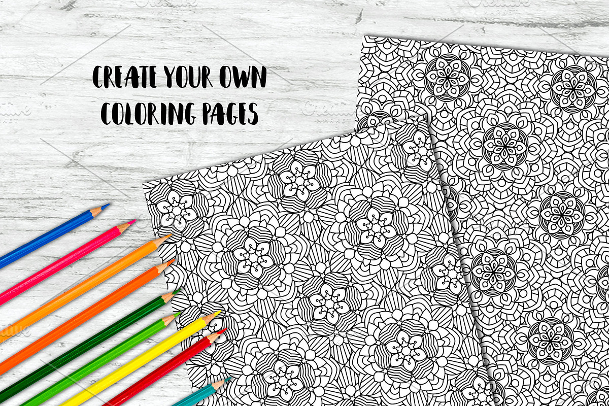100 Mandalas Seamless Patterns, a Pattern Graphic by Elinorka (Photo 7 of 23)