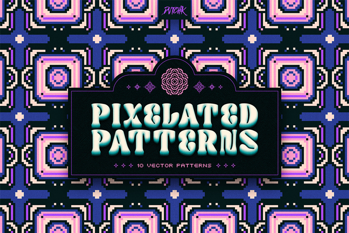 Pixel Mosaic Patterns | Vol. 08, a Pattern Graphic by dvtchk (Photo 4 of 10)