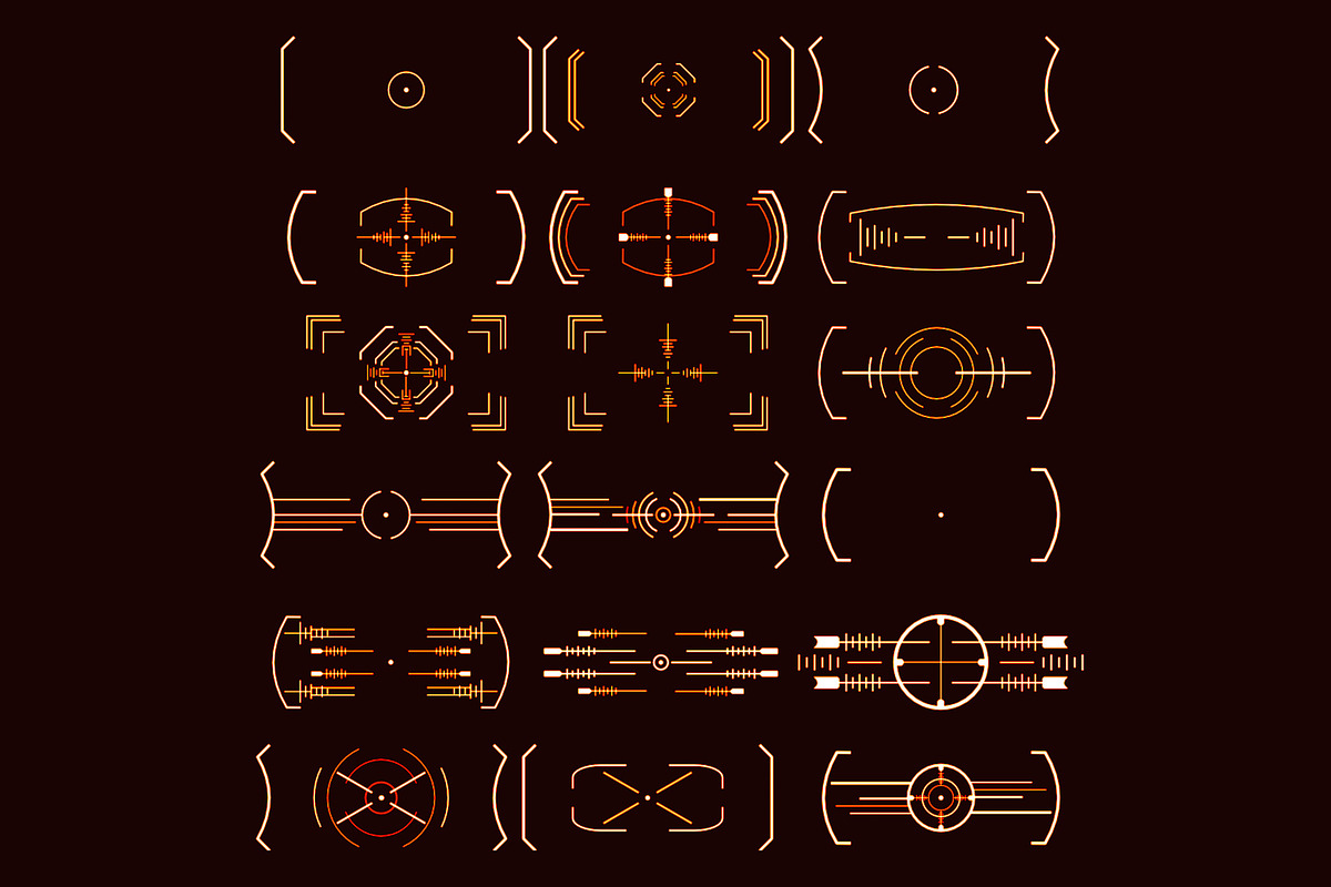 Crosshair Bundle SVG/PNG/EPS/Brushes, a Brush Add-On by xresch (Photo 3 of 7)