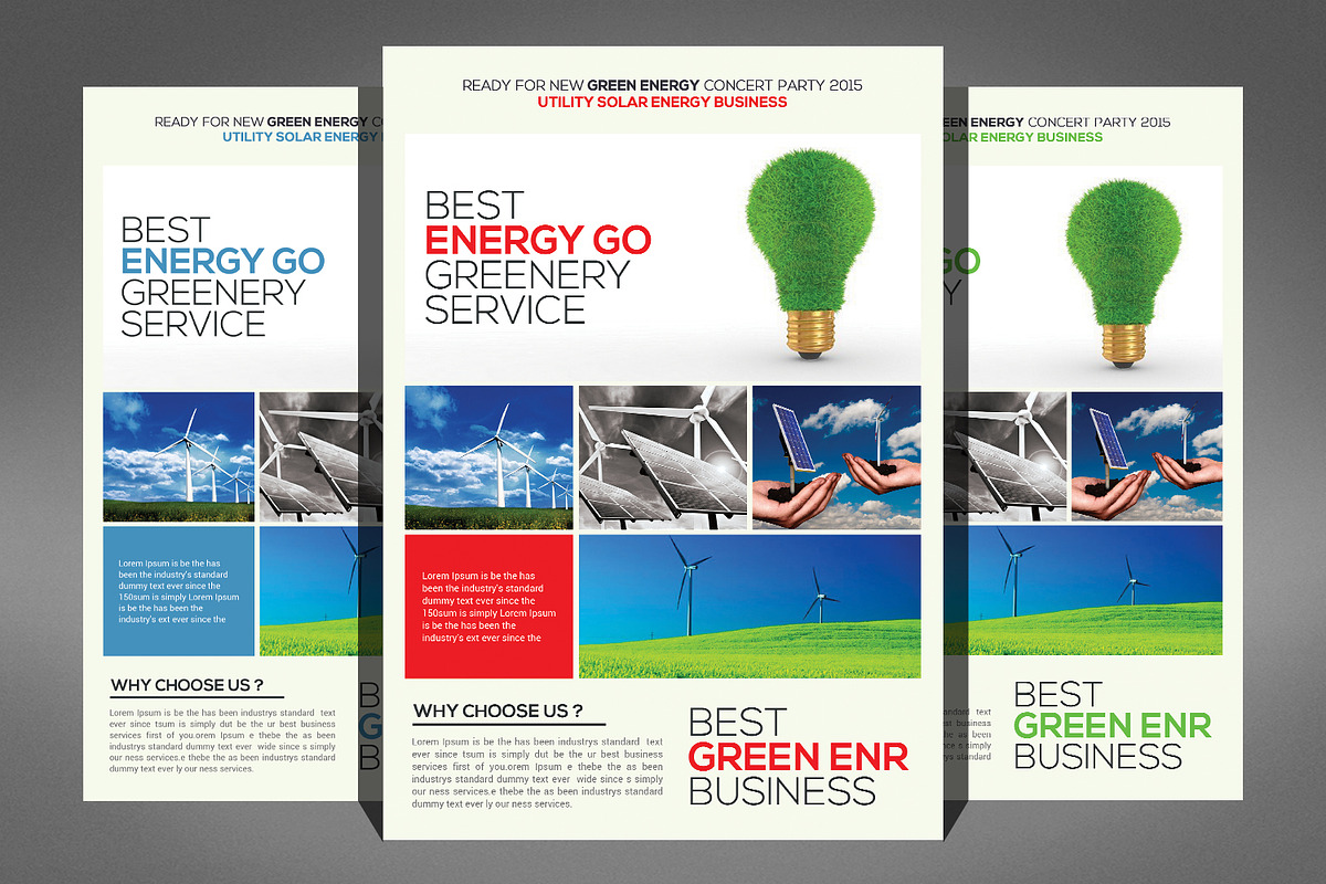 9 Green Energy Flyer Bundle, a Flyer Template by Graphic Templates (Photo 8 of 9)