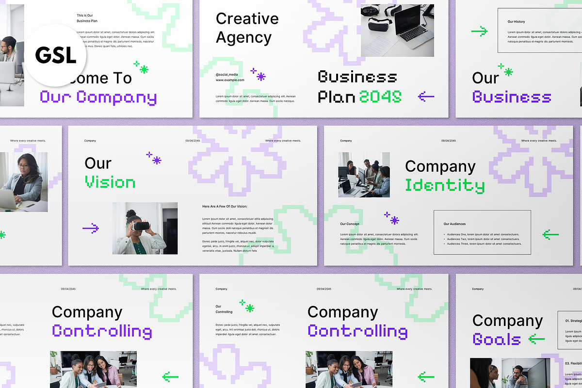 White Business Plan Google Slide, a Presentation Template by graphicook (Photo 1 of 4)