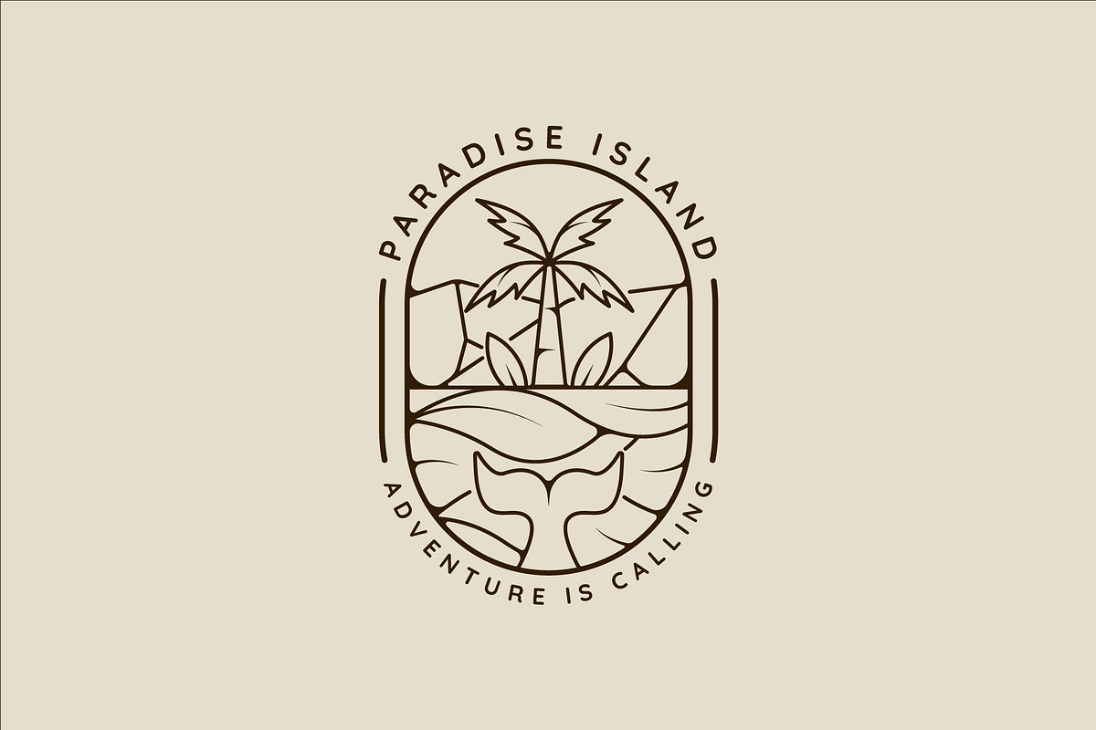 palm tree and surfing beach logo, a Branding & Logo Template by zyxroun shop
