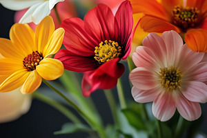 Bouquet of multicolored flowers, a Nature Photo by MistyDay