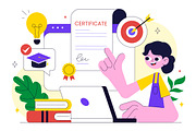 10 Online Course Certificate Program, a Person Illustration by denayunebgt (Thumbnail 4 of 4)