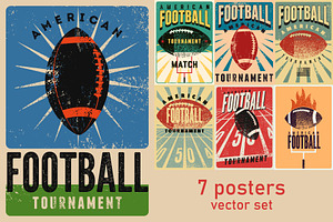 American Football vector poster set., a Sport Illustration by PoPaShop