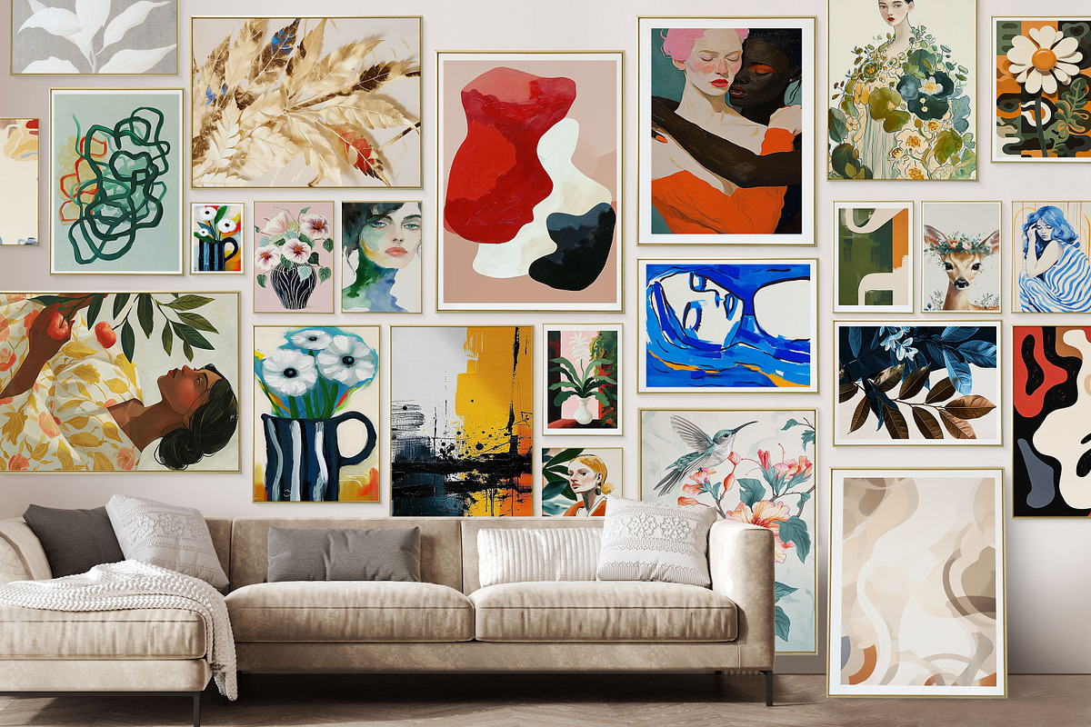 70 Eclectic Art Print Series Posters, a Background Graphic by Muzi pear studio (Photo 4 of 8)