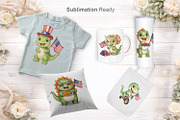 Patriotic Dino Sublimation, an Illustration by Artnoy (Thumbnail 7 of 8)