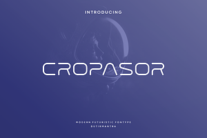 Cropasor - Modern Cyber Typeface, a Sans Serif Font by Letterna