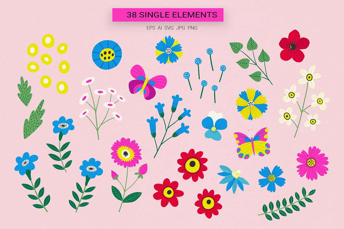 Bold Floral Garden, a Pattern Graphic by Irina Ostapenko (Photo 3 of 5)