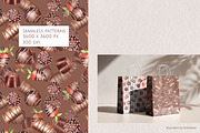Watercolor Chocolate Patterns set, a Pattern Graphic by Gribanessa (Thumbnail 3 of 4)