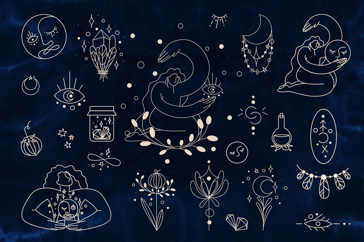 Mystical boho. Magic set, a Decorative Illustration by Re_Margarita_Art (Photo 4 of 5)