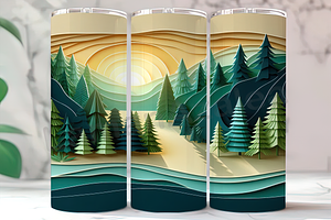 3D Pine Forest Nature Tumbler, an Arts & Entertainment Photo by LamanAzalea