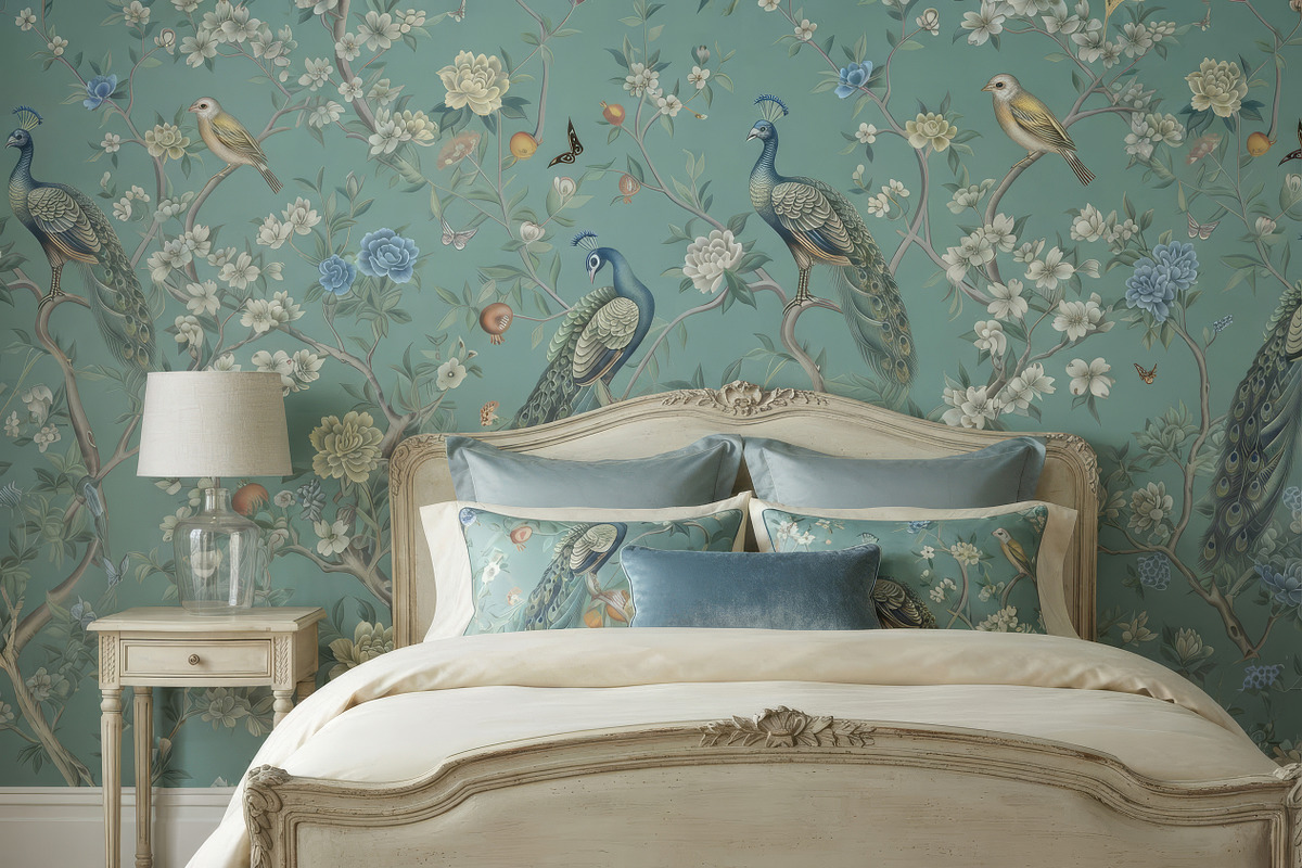 Sage Green Chinoiserie Wallpaper, a Wallpaper Graphic by by creative paper (Photo 4 of 20)
