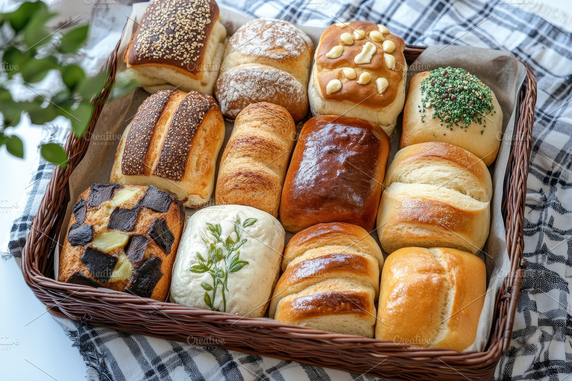 Assortment of freshly baked bread, a Photo by Pavel_design