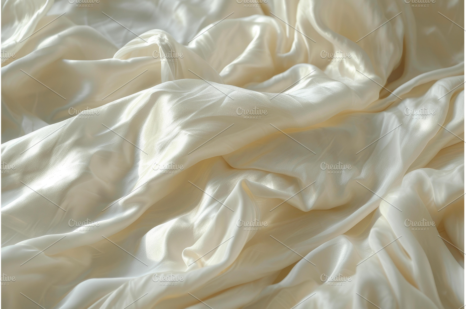 Bedding white silk. Generate Ai, a Background Photo by Ylivdesign