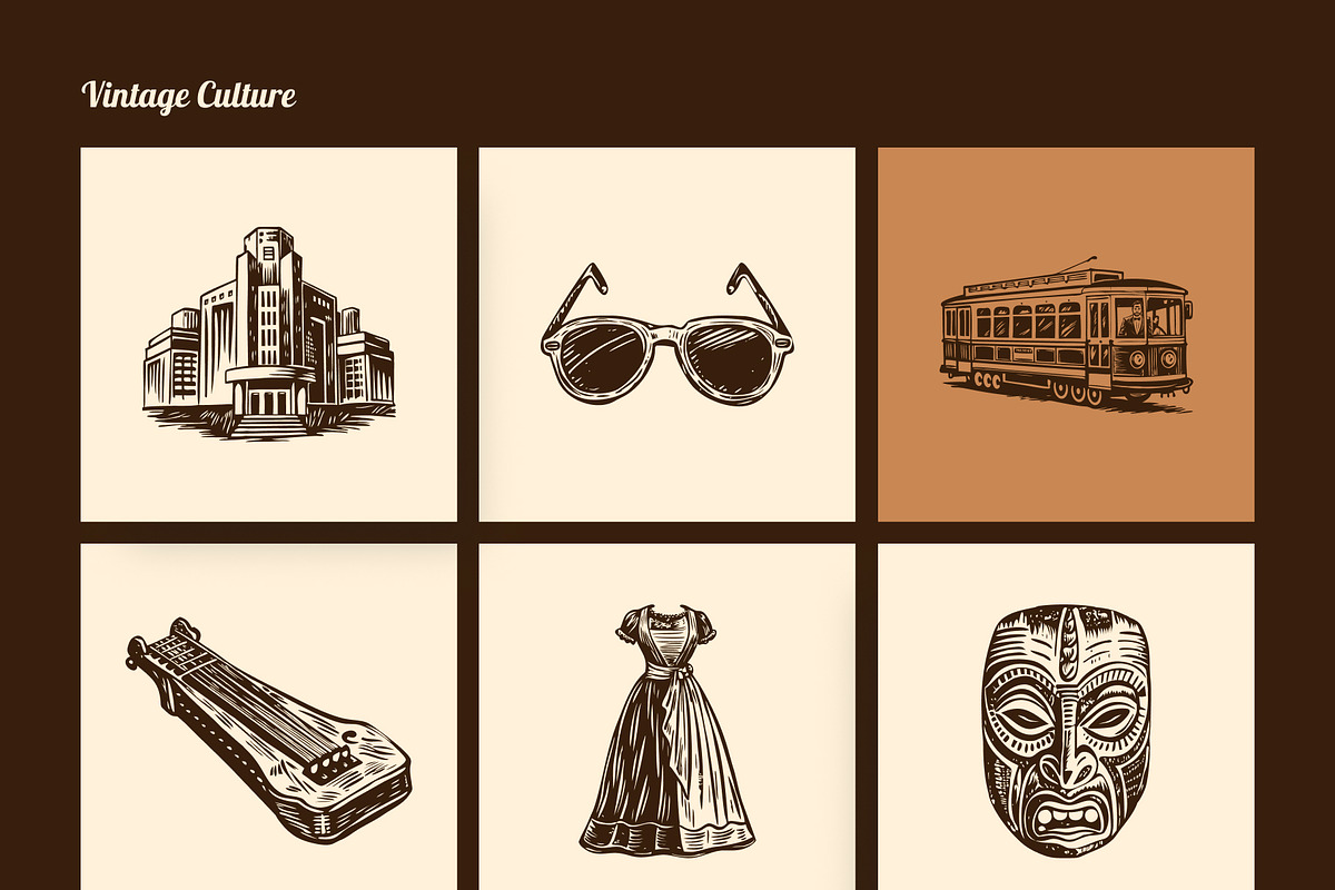 Vintage Cultures and Civilization, a Person Illustration by Creative Stall (Photo 15 of 33)