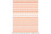 Peach Lace Clipart Borders, an Illustration by Amanda Ilkov (Thumbnail 4 of 5)
