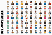 Inclusiveness - 350 User Icons, an Icon by Flat Icons (Thumbnail 5 of 5)