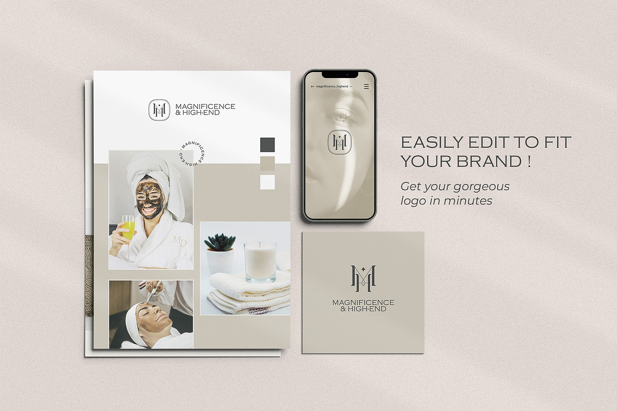 Elegant Couple Monogram Logo, a Branding & Logo Template by Rukuru Studio (Photo 4 of 6)