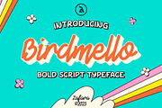 Birdmello - Bold Script Typeface, a Script Font by Zafara Studios (Thumbnail 1 of 7)