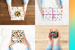 Xmas Gift Boxes 5xMock-ups