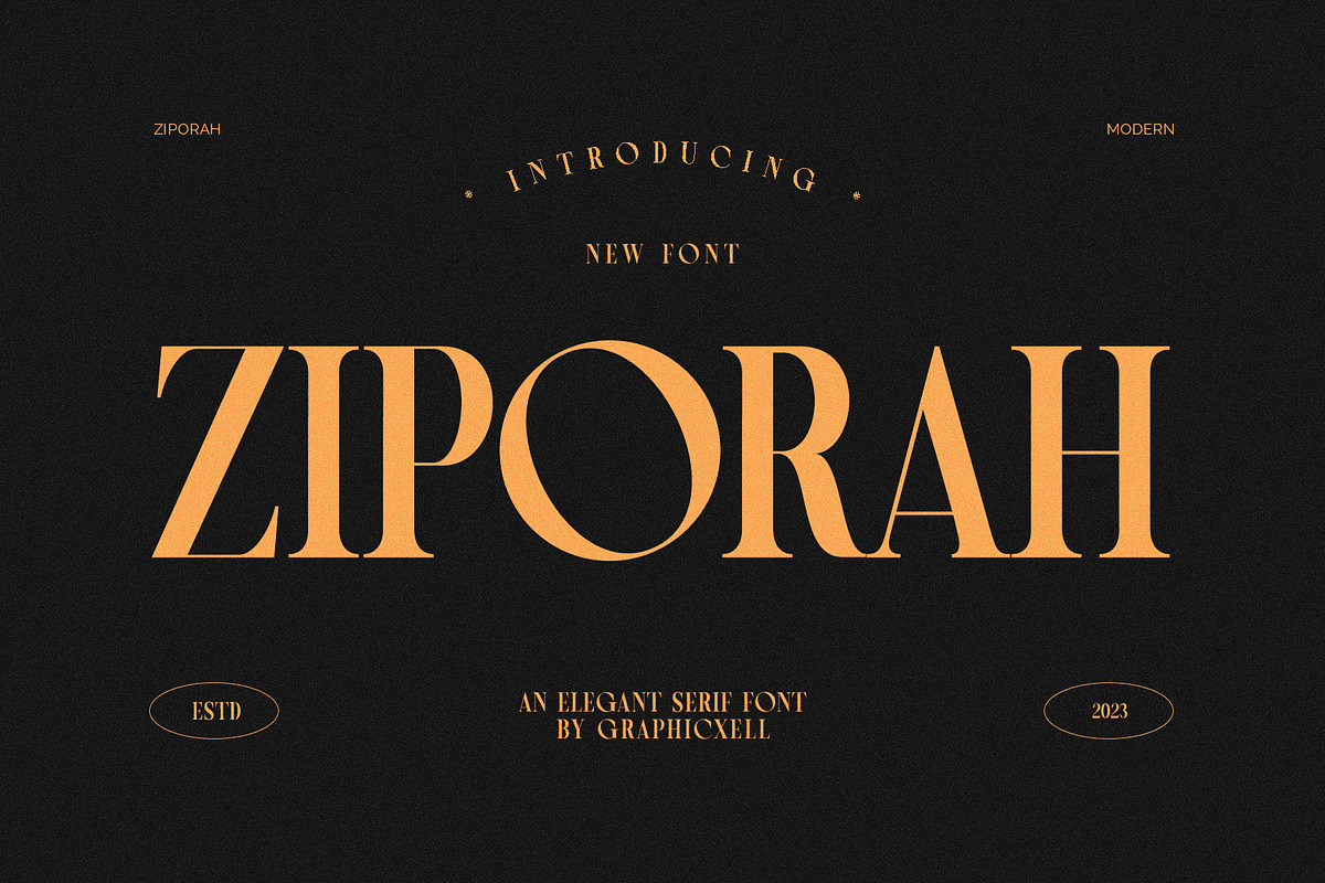 Ziporah Elegant Serif Font, a Serif Font by Graphicxell (Photo 1 of 10)