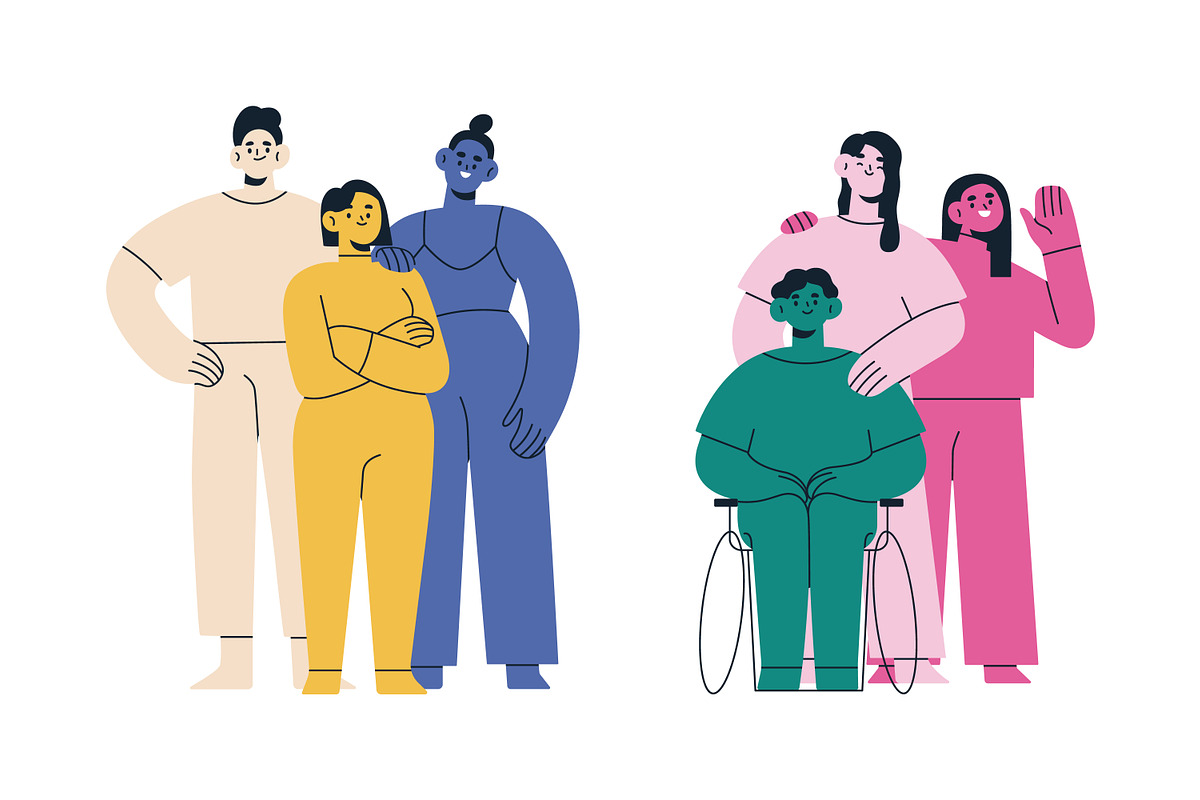 Happy abstract people groups set, a Person Illustration by Good Studio (Photo 2 of 4)