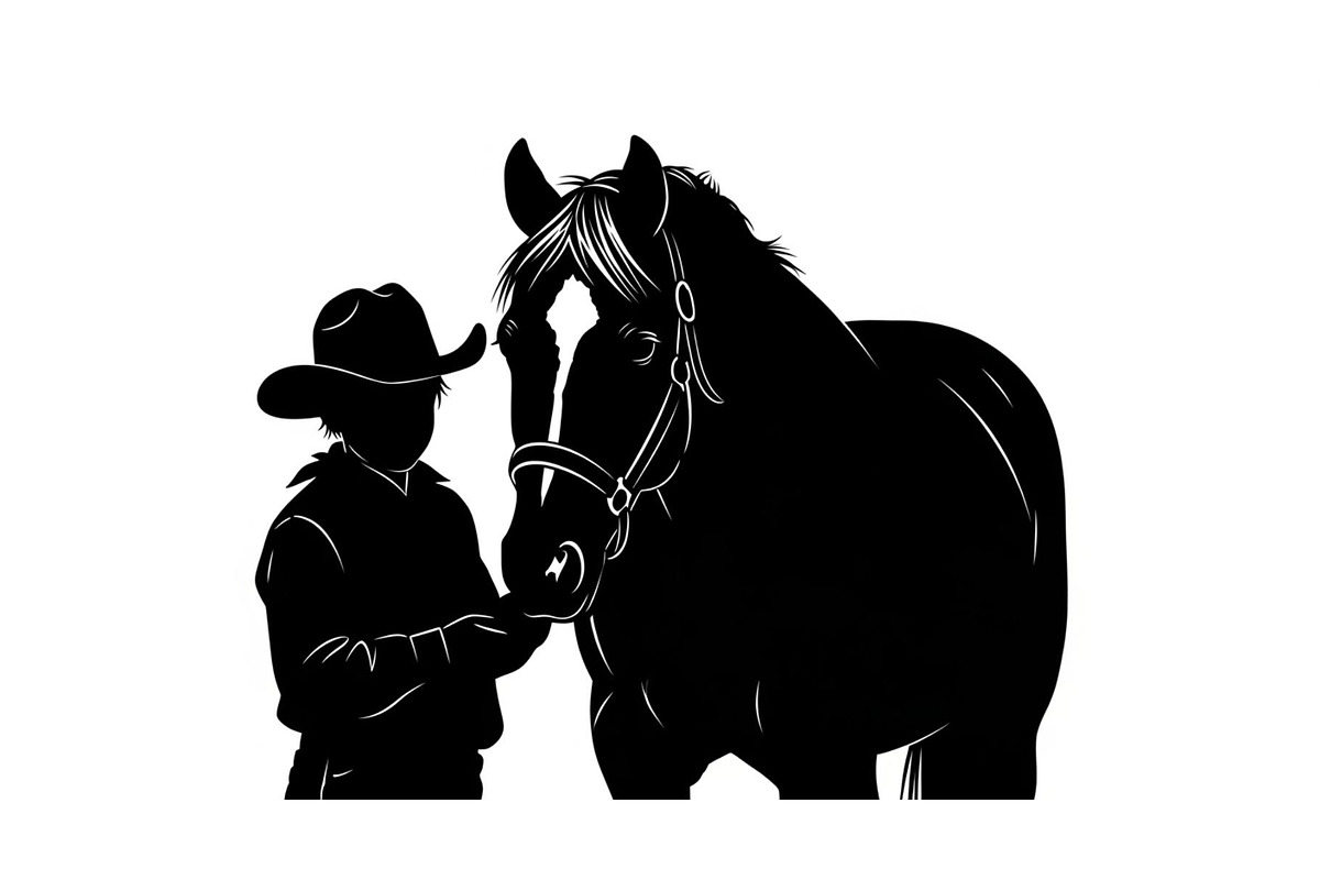 Western Cowboy Horse Silhouette Bund, an Illustration by Designs_River (Photo 18 of 51)
