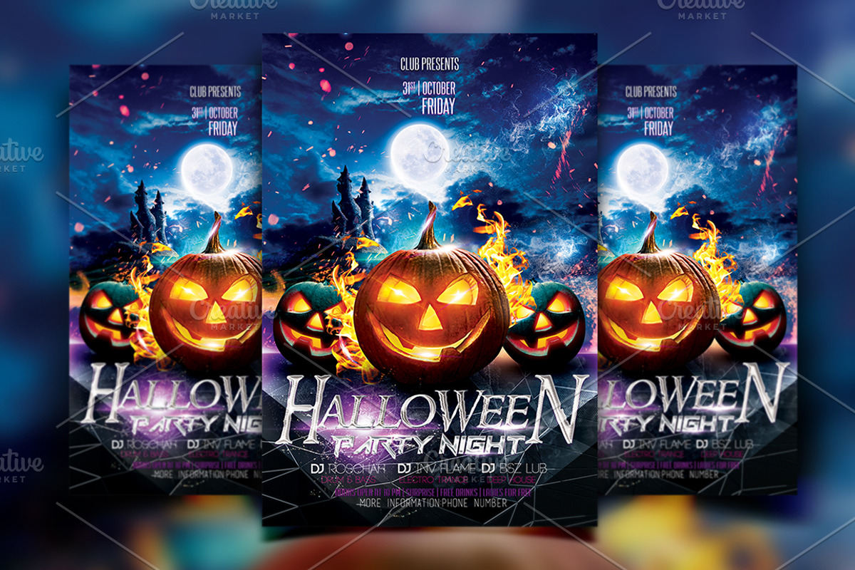 Halloween Flyer Bundle 10 in 1, a Flyer Template by Basez Flyers (Photo 14 of 19)