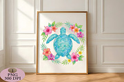 Floral Sea Turtle Summer PNG, an Illustration by Daily.Designs (Thumbnail 5 of 5)