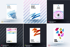 Set of design of brochure, abstract annual report, cover modern layout