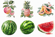 Watercolor Fruits Clipart, an Illustration by Libby Wishes (Thumbnail 2 of 7)