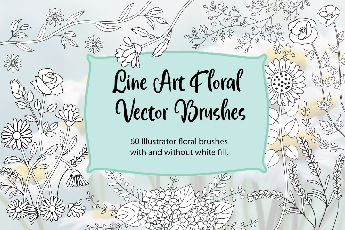 Floral Brushes|for Illustrator, a Brush Add-On by Karen J (Photo 1 of 6)