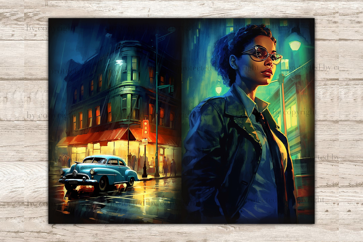 Noire Detective Ephemera | Art Noir, a Person Illustration by GlamArtZhanna (Photo 8 of 9)