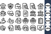 Security And Finance Icon Set, an Illustration by designvectx (Thumbnail 1 of 3)