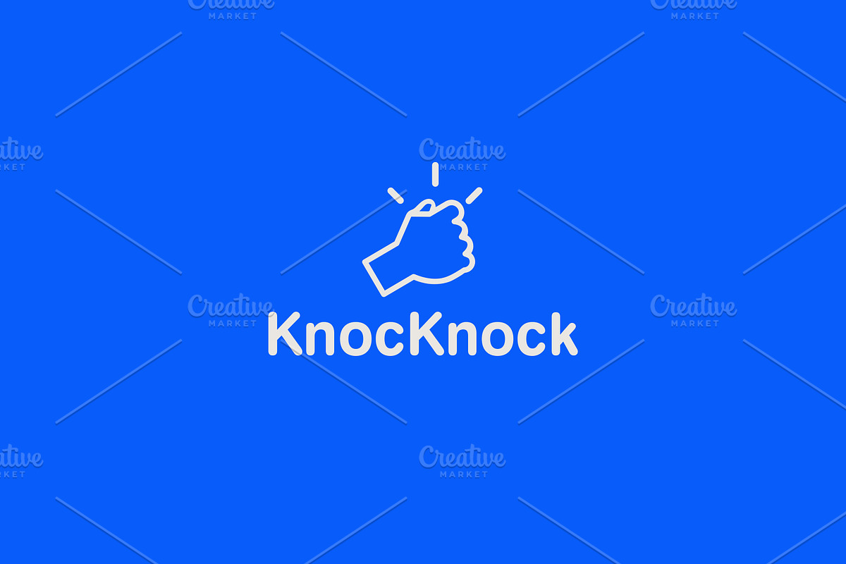 Knocknock hand logo template, a Branding & Logo Template by MindMuse (Photo 1 of 3)