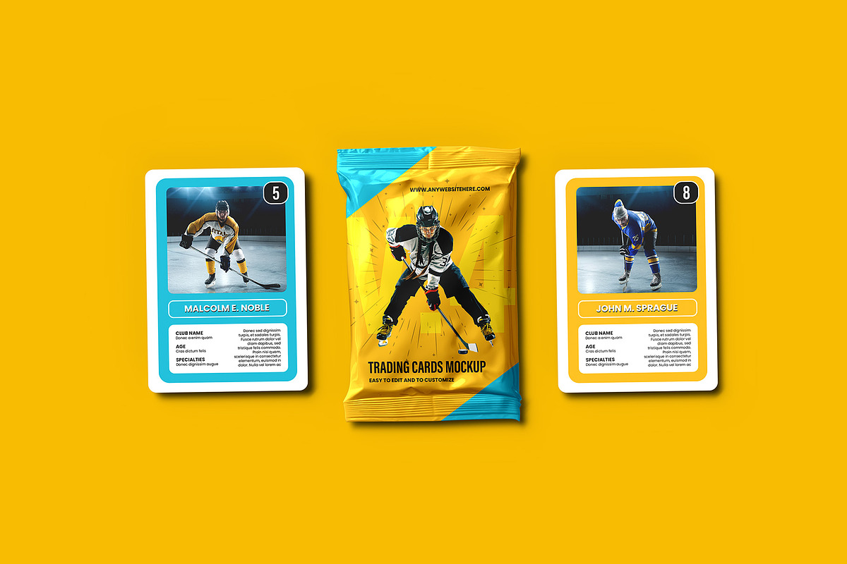 Trading Cards Mockup v.4 - 12 views, a Merchandise Mockup by Illusiongraphic (Photo 5 of 25)