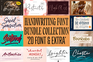 Handwriting Font Bundle Collection