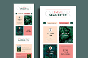 Modern Email Newsletter Template, an UI Kit Template by MightyDesign