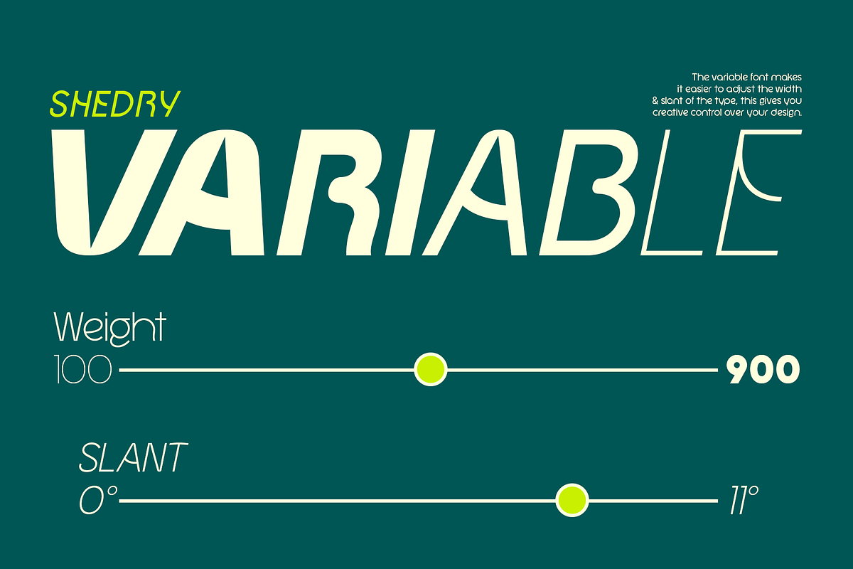 Shedry - Variable Sans Serif, a Sans Serif Font by Valentino Vergan (Photo 8 of 12)