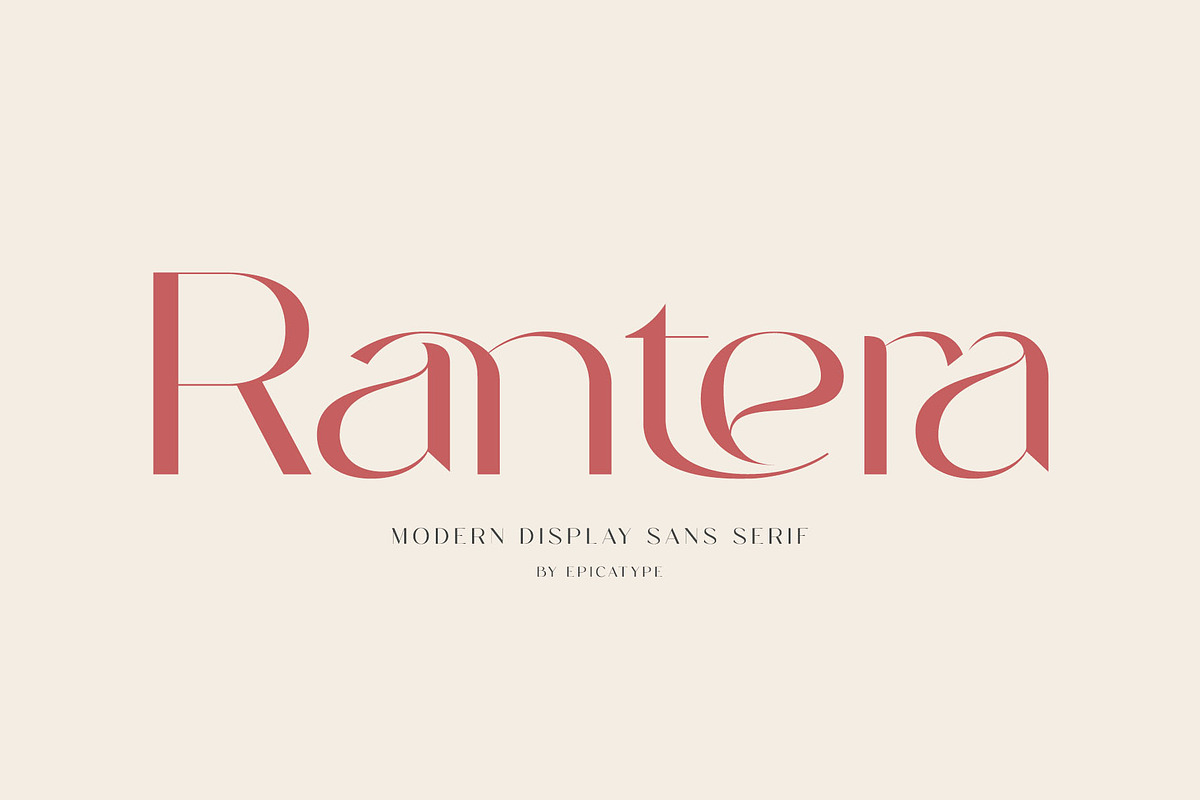 Rantera - Display Ligature Sans, a Sans Serif Font by epicatype (Photo 1 of 11)