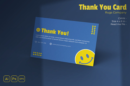 Rugs Company Thank You Card, a Card Template by Fannan Studio